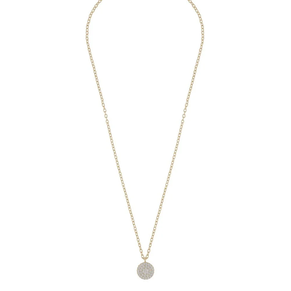 Hanni coin pendant neck 55 g/clear