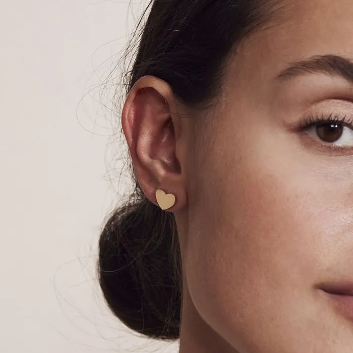Pure Heart Studs Gold