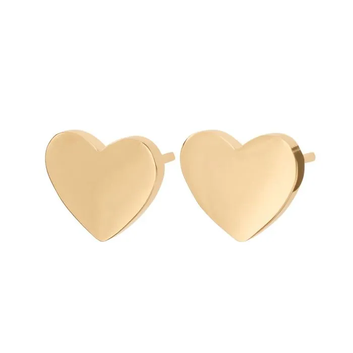 Pure Heart Studs Gold