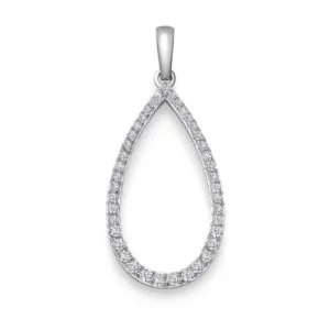 Hänge rh silver droppe cz