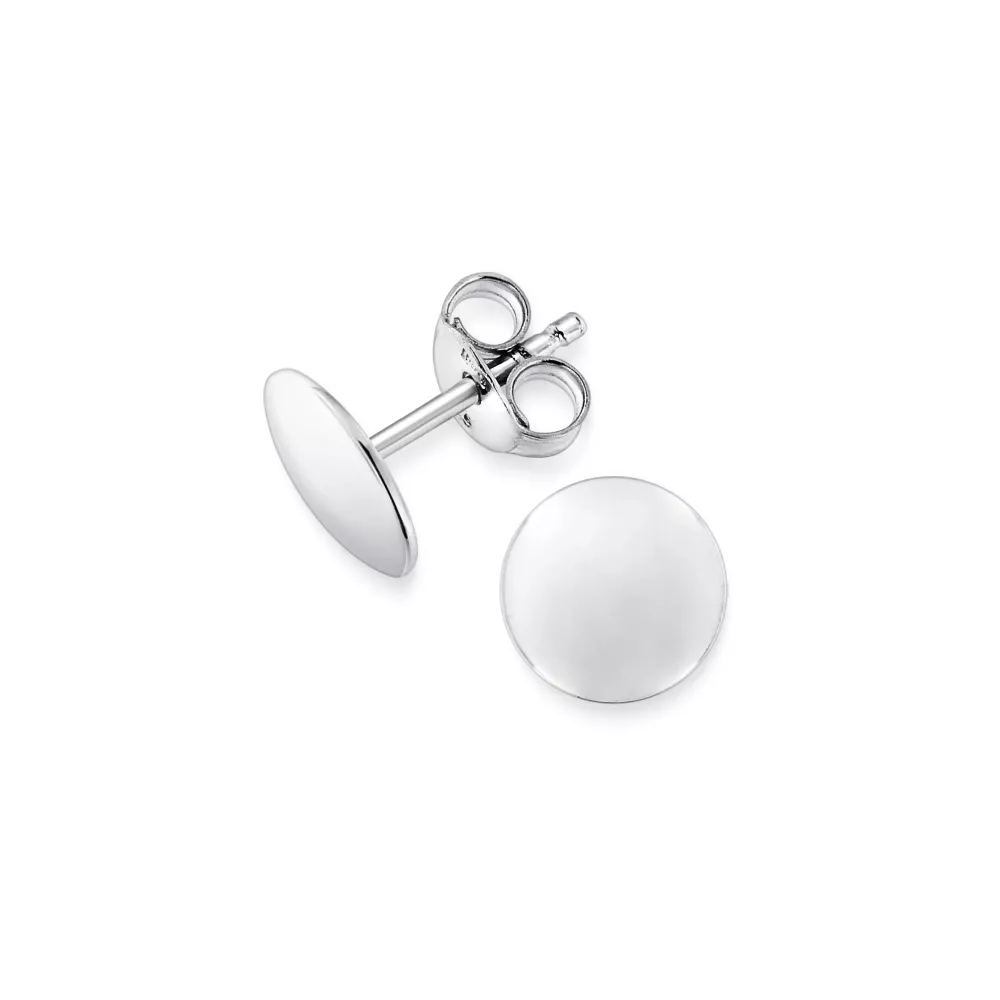 Örhänge 925silver blankknapp 9mm