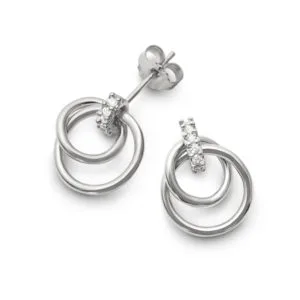 Örhänge 925s cz 2cirklar