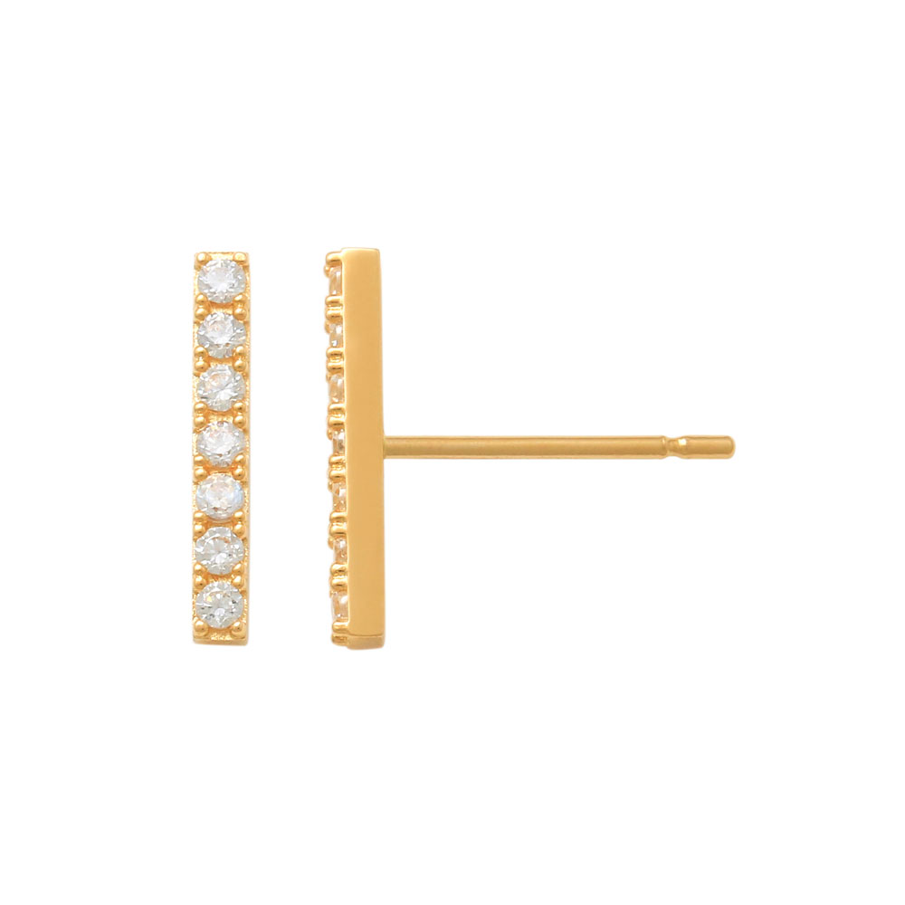 Örhängen row 18k med cz