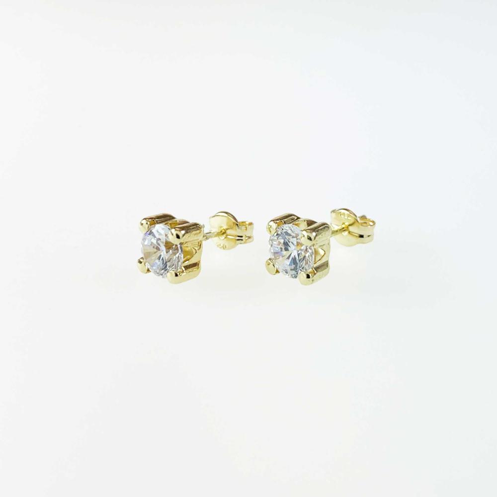 Örhängen cz 5mm 18k guld