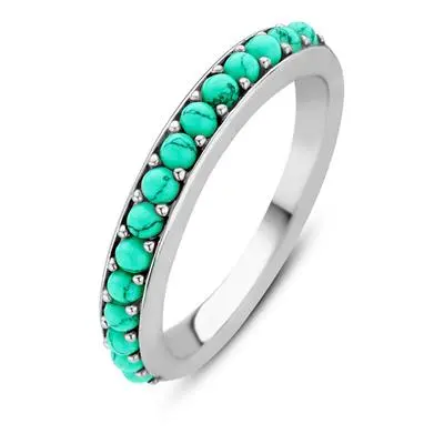 Ring silver med turkos storlek 58