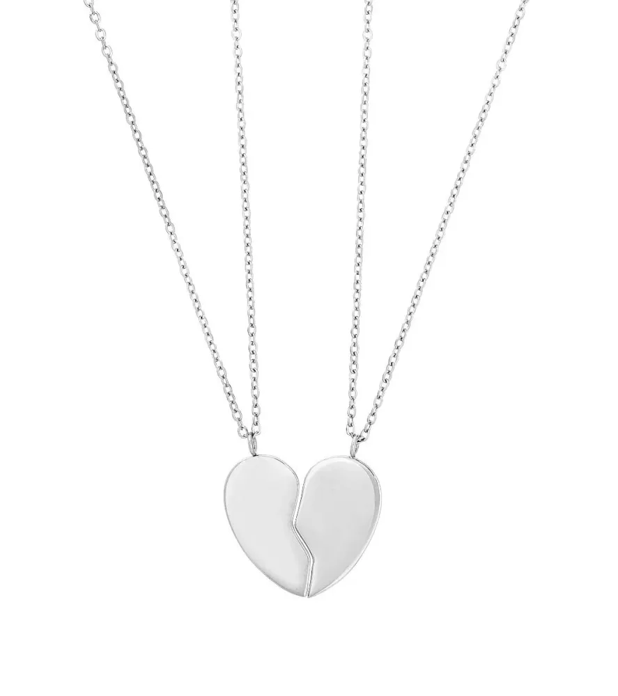 Friendship Heart Necklace Kids Steel
