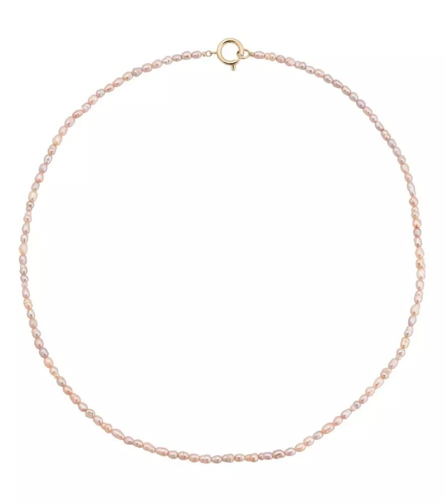 Collier Pearl Necklace Pink Gold