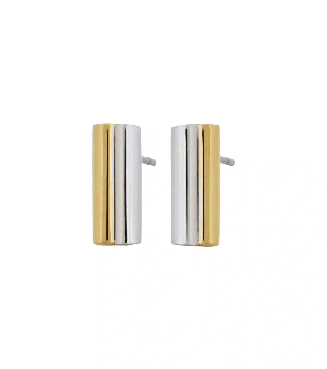 Akin Studs L Gold Steel