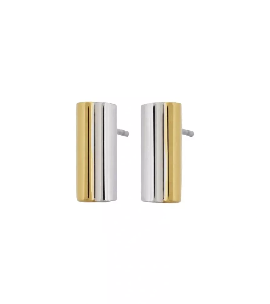 Akin Studs L Gold Steel
