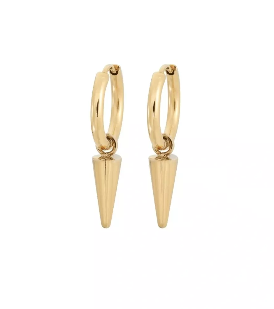 Peak Hoops Mini Gold