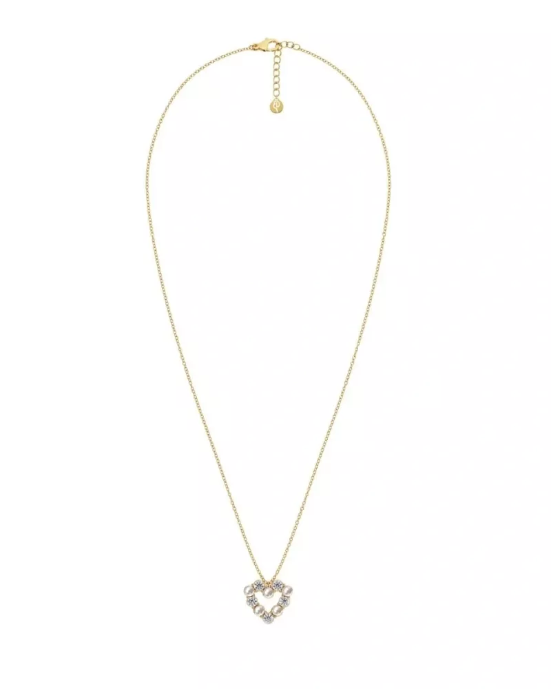 Affinity Pearl Heart Necklace Gold