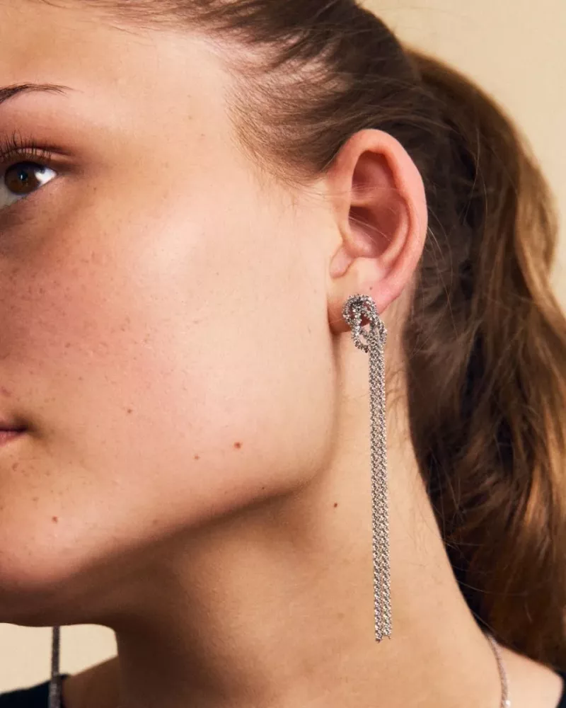 Tinsel Festive Earrings Steel