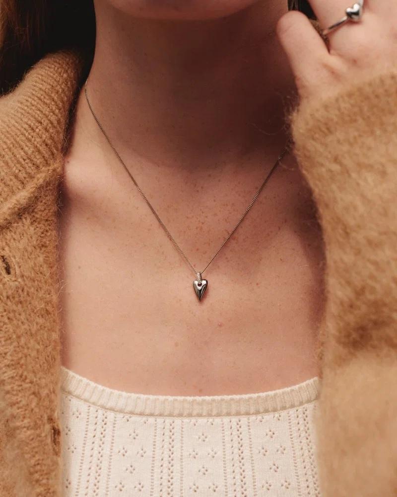 Amore Sparkle Necklace S Silver