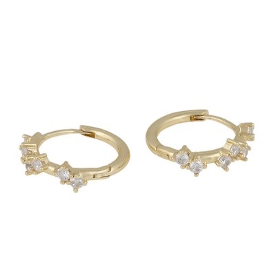 Lorrie small crystal ear g/clear