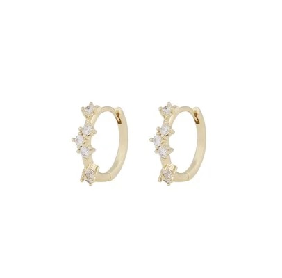 Lorrie small crystal ear g/clear
