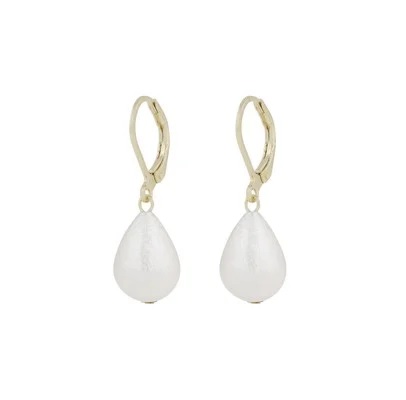 Jackie silk hook ear g/white