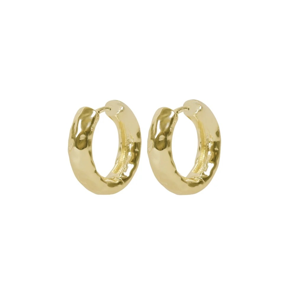 Union chunky hammered ear 15mm plain g