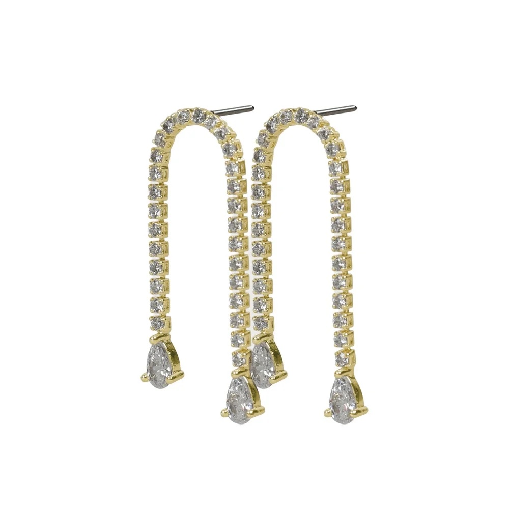 Trinity double drop ear g/clear