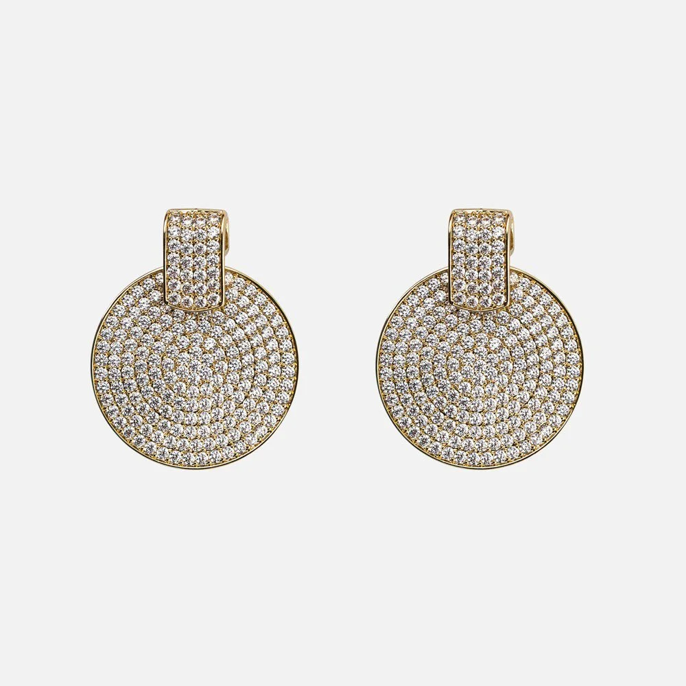 Carrie small pendant ear g/clear