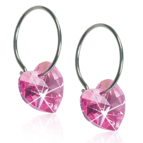 Sleeper rose heart 14mm