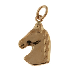 Hänge hästhuvud 18k