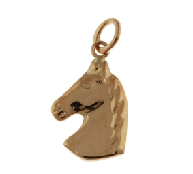 Hänge hästhuvud 18k