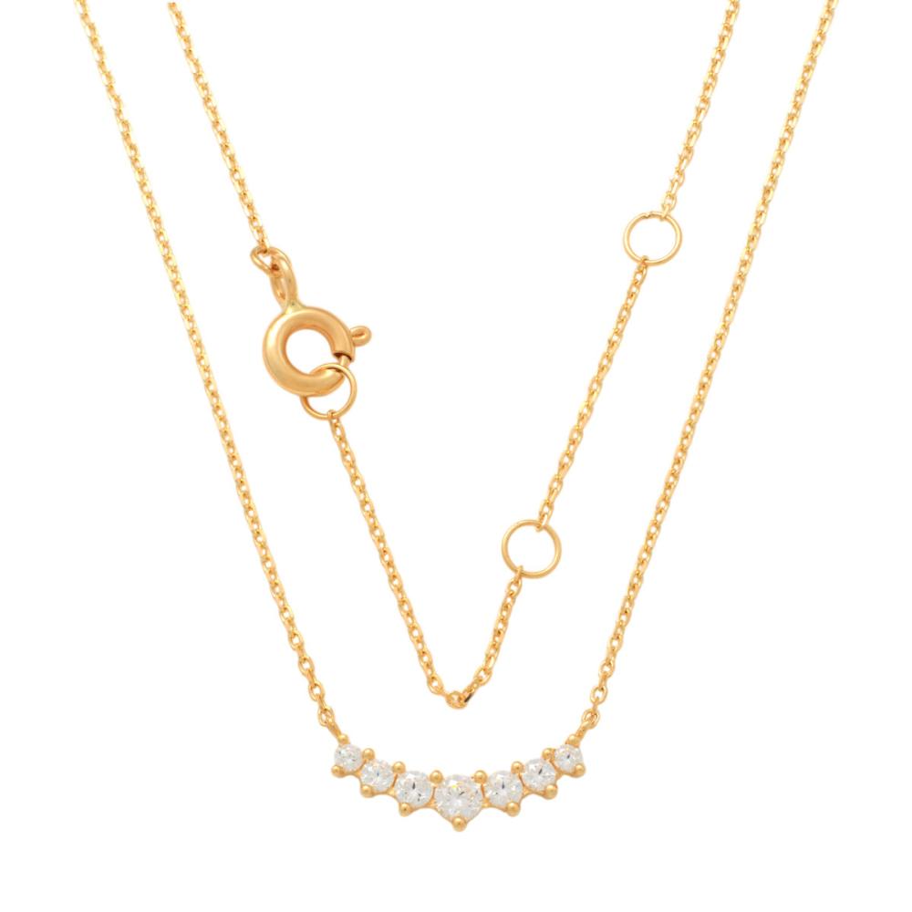 Halsband med cz 40+5cm 18K