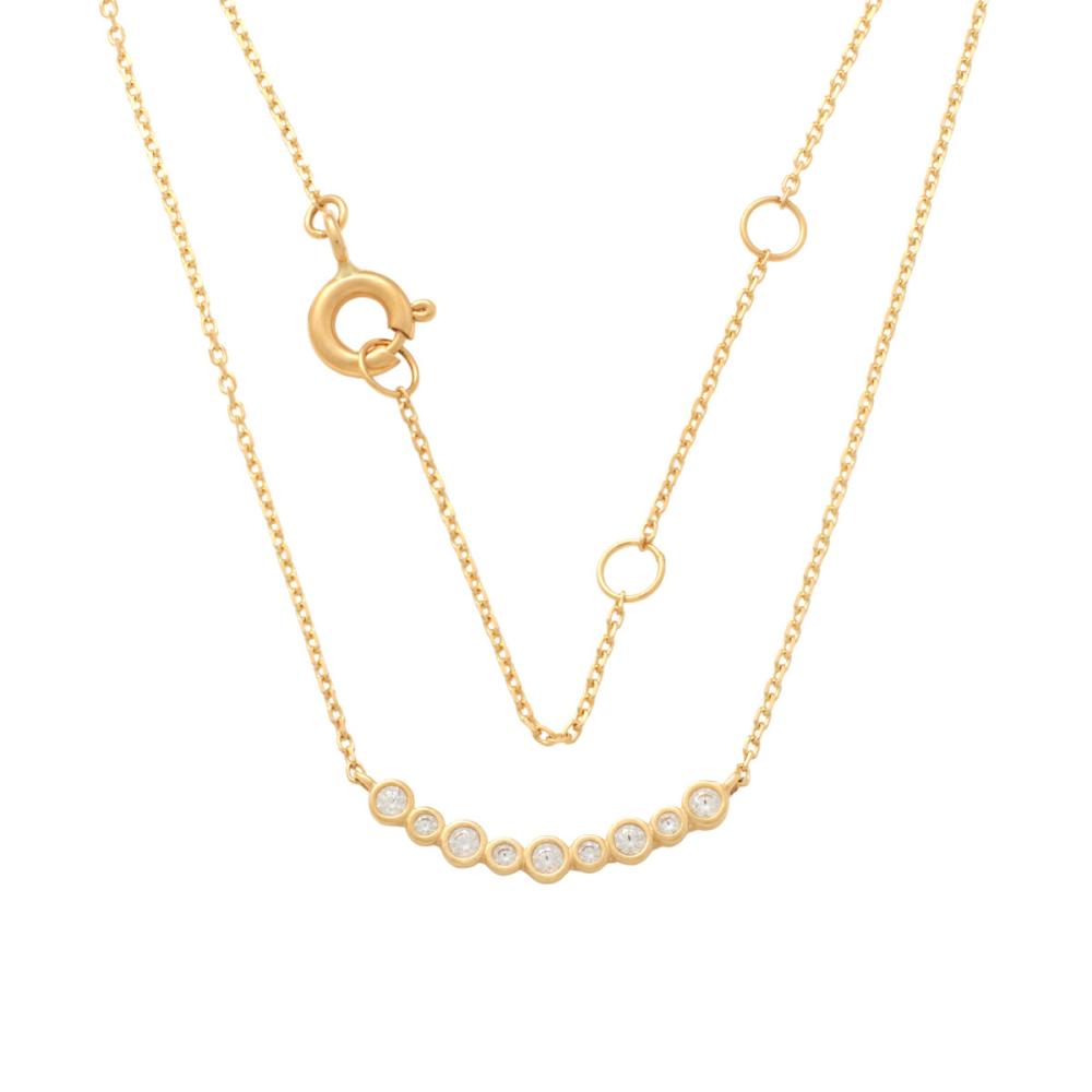 Halsband med cz 40+5cm 18K