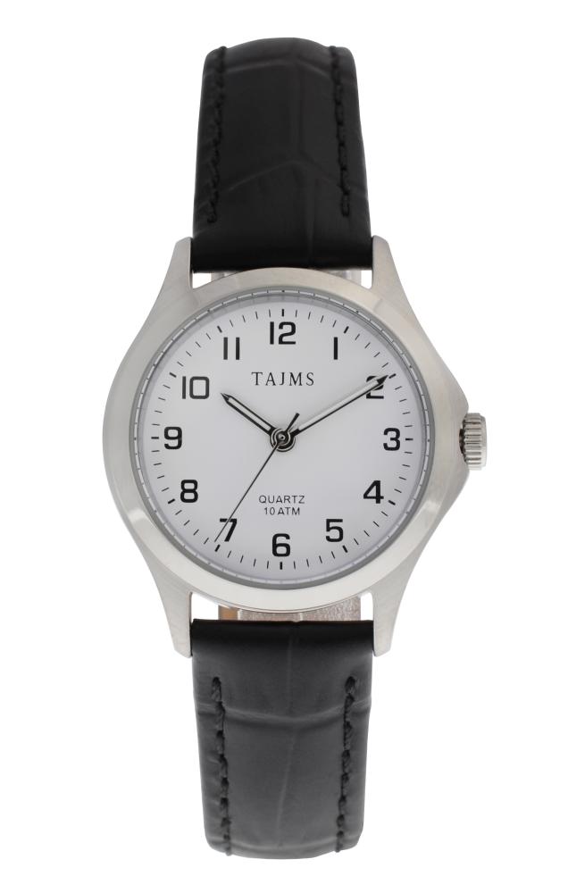 Analogt ur helstål/läder