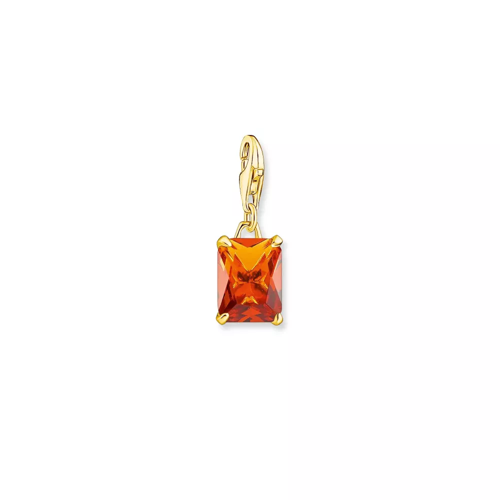 CHARM PENDANT orange stone