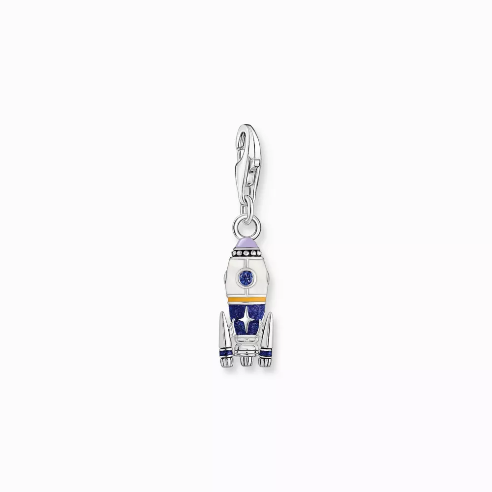 Thomas Sabo charm raket med emalj och stenar