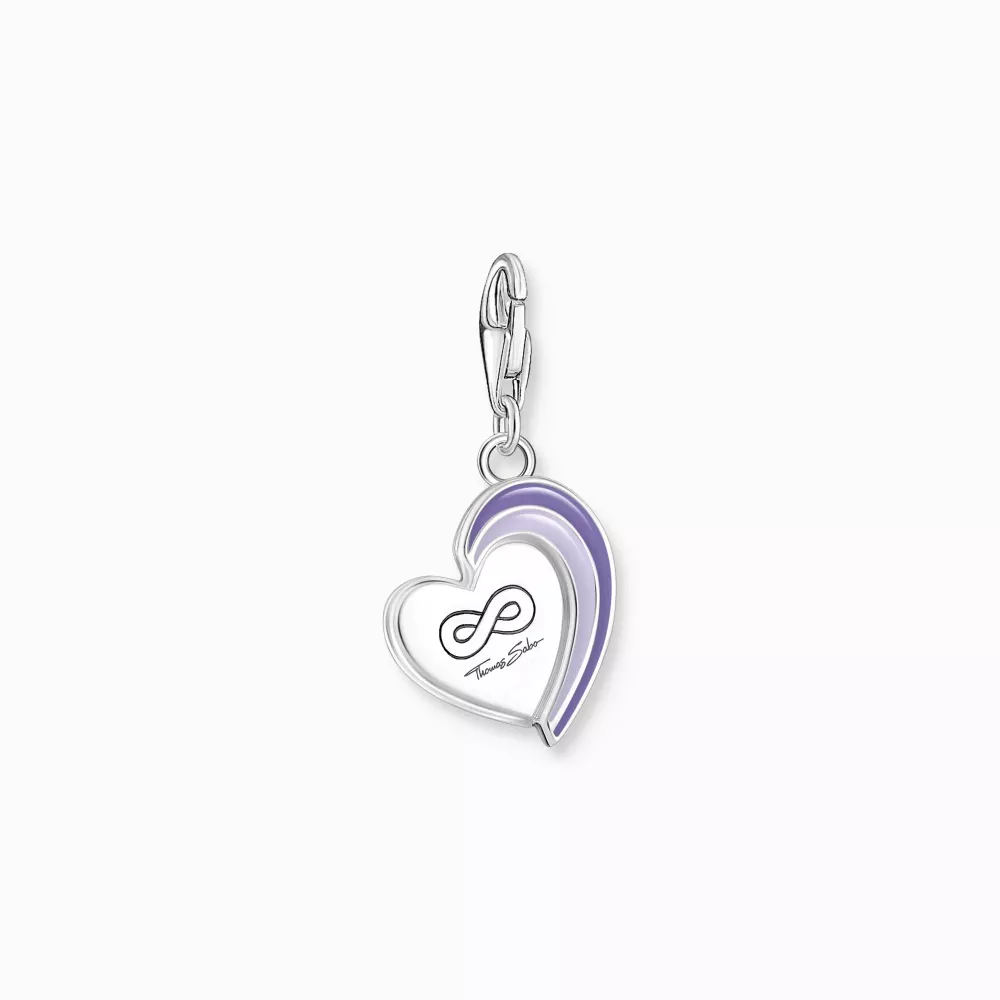 Thomas Sabo charm best friends hjärta lila