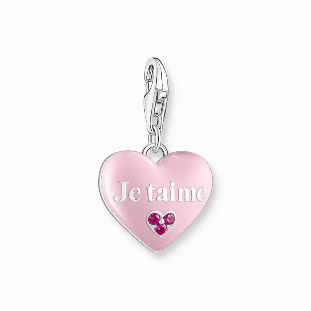 Thomas Sabo charm pink heart je taime