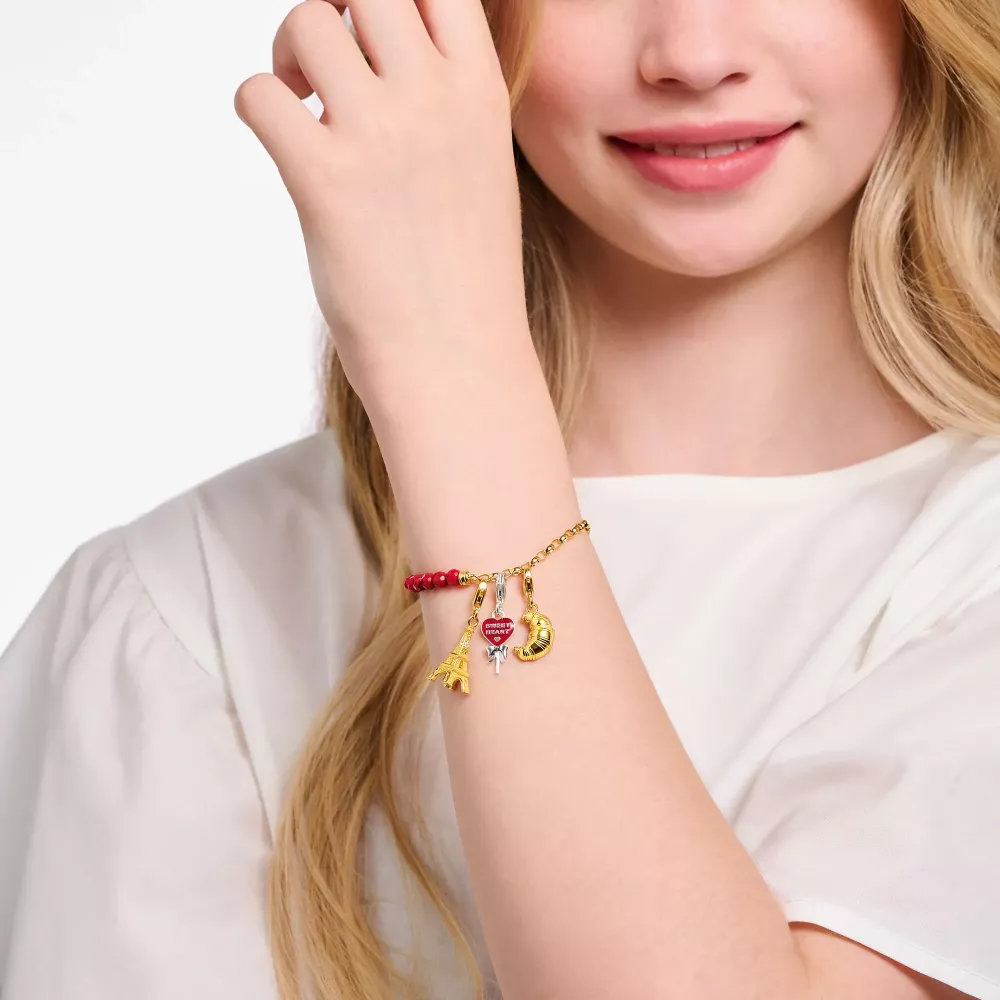 Thomas Sabo guldpläterad charm croissant