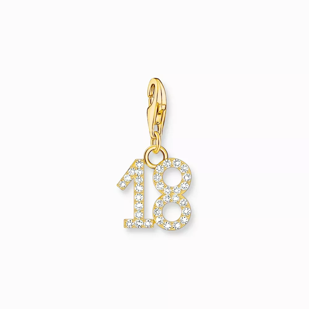 Thomas Sabo guldpläterad charm 18 cz