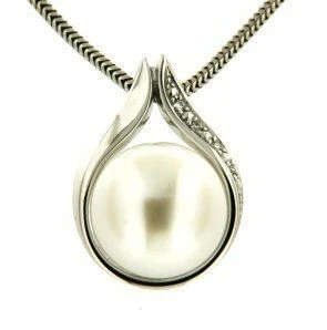 Hänge 18k 0,02 w/si Pärla 10,75mm