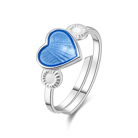Ring ljusblått hjärta