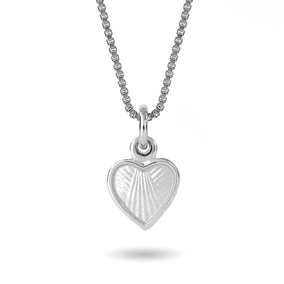 Halsband vitt hjärta