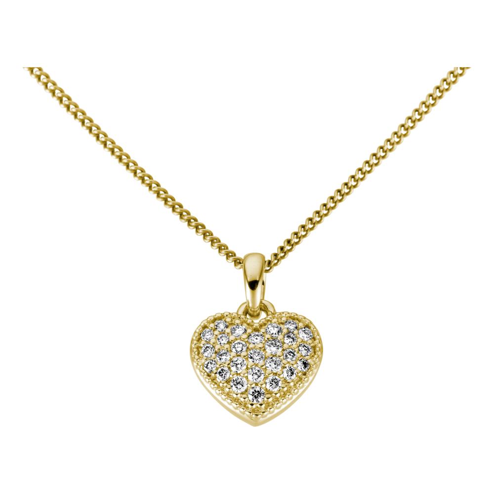 Hänge hjärta 0,10ct w/si 18k guld