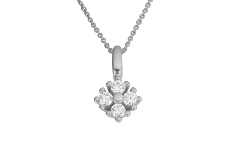 Hänge 18k guld 0,13ct w/si