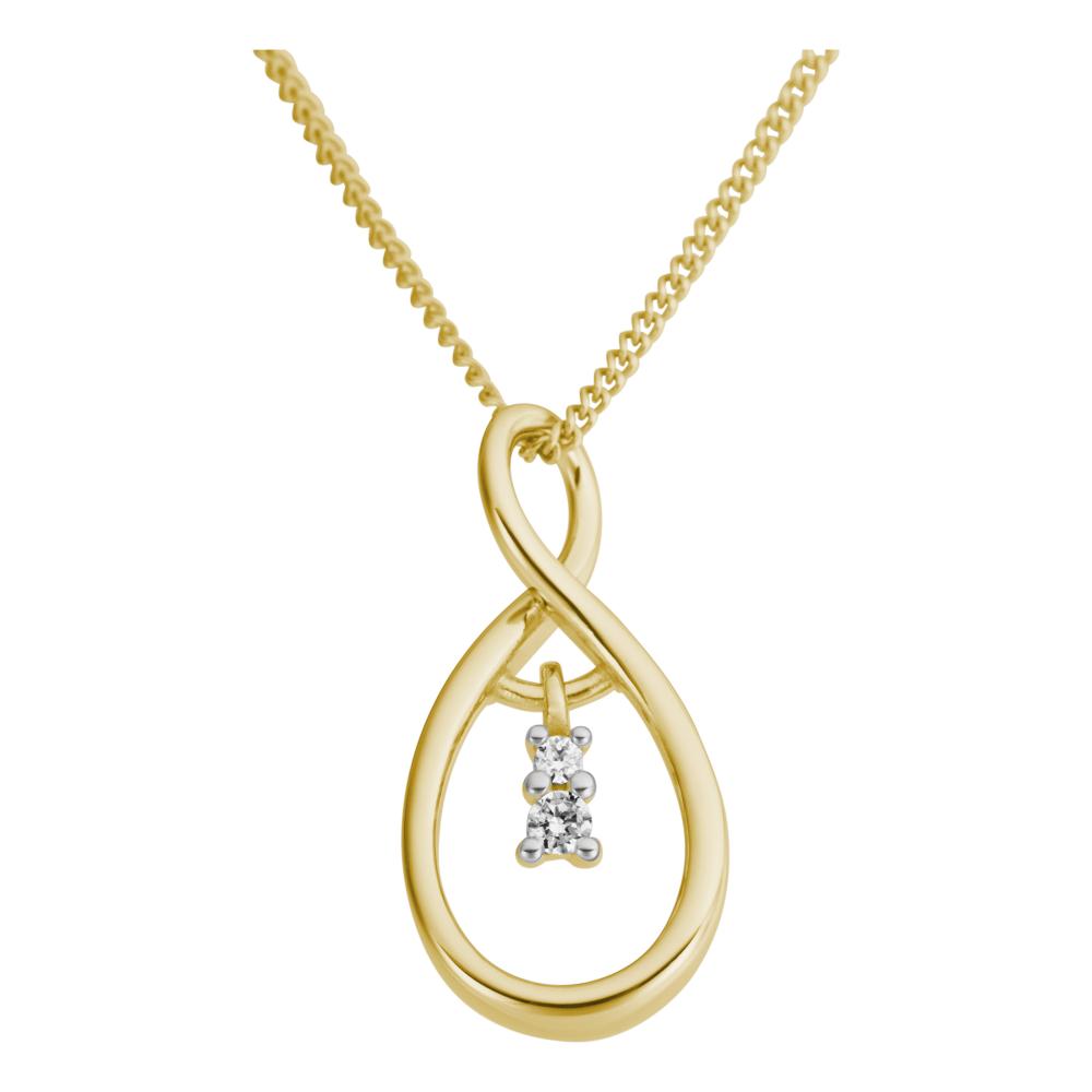 Hänge 0,03ct w/si 18k guld