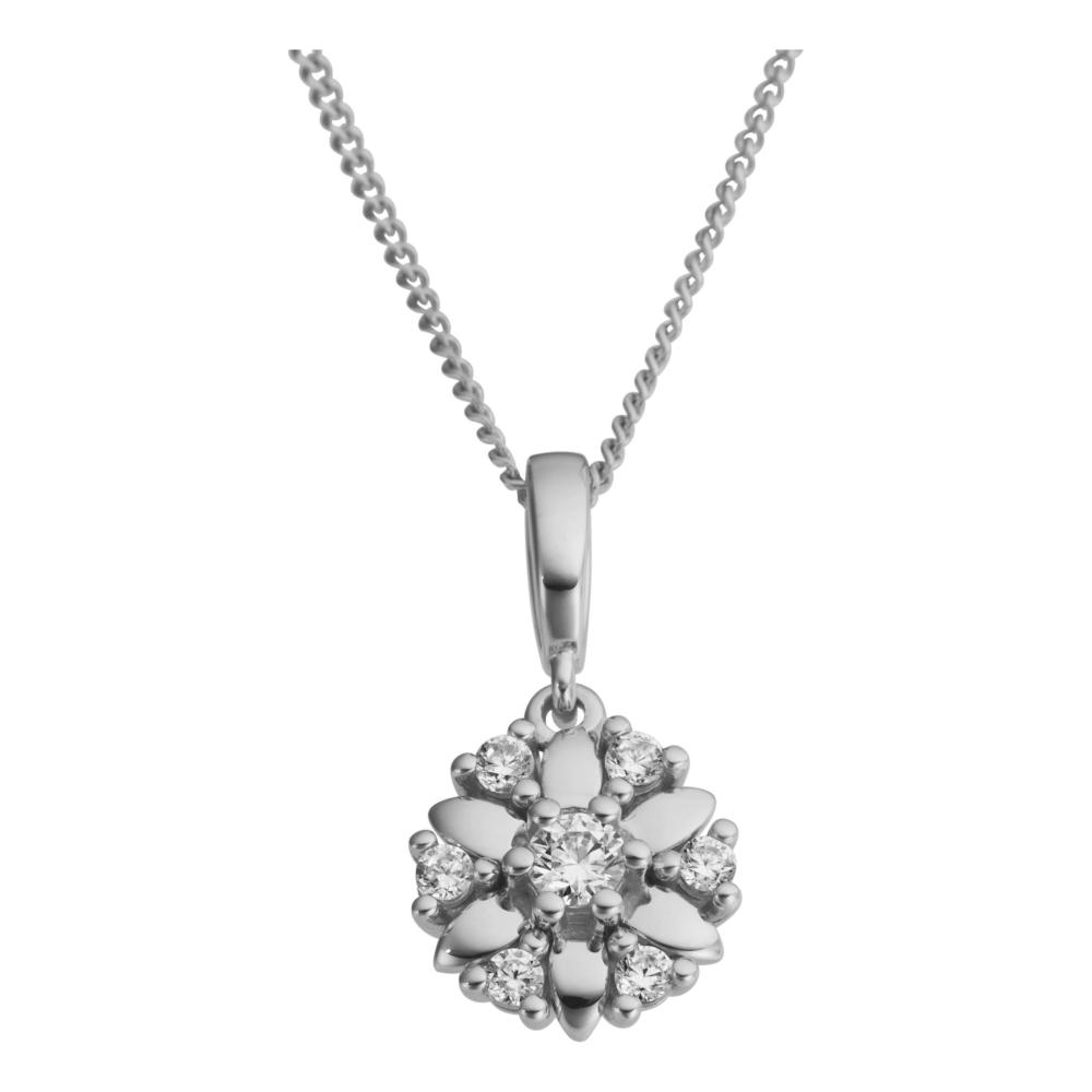 Hänge 0,13ct w/si 18k vitguld