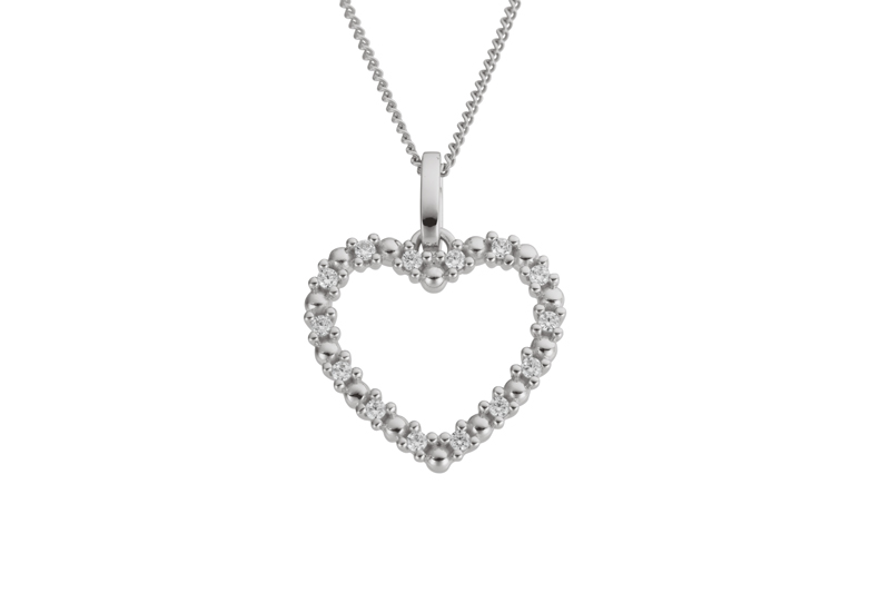 Hänge 0,10ct 18k vitguld