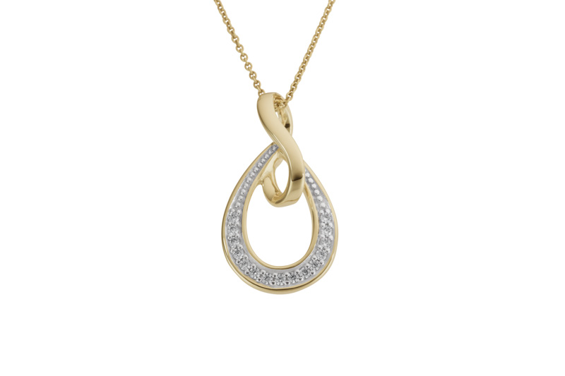 Hänge 0,065ct w/si 18k guld