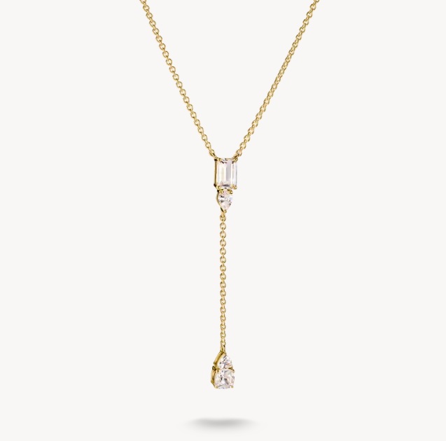 HALSBAND Y-form, cz, bold elegance 18k guldplätering