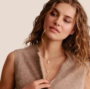 HALSBAND ZIRKONIA OVAL HJÄRTA 18K GULDPLÄTERING