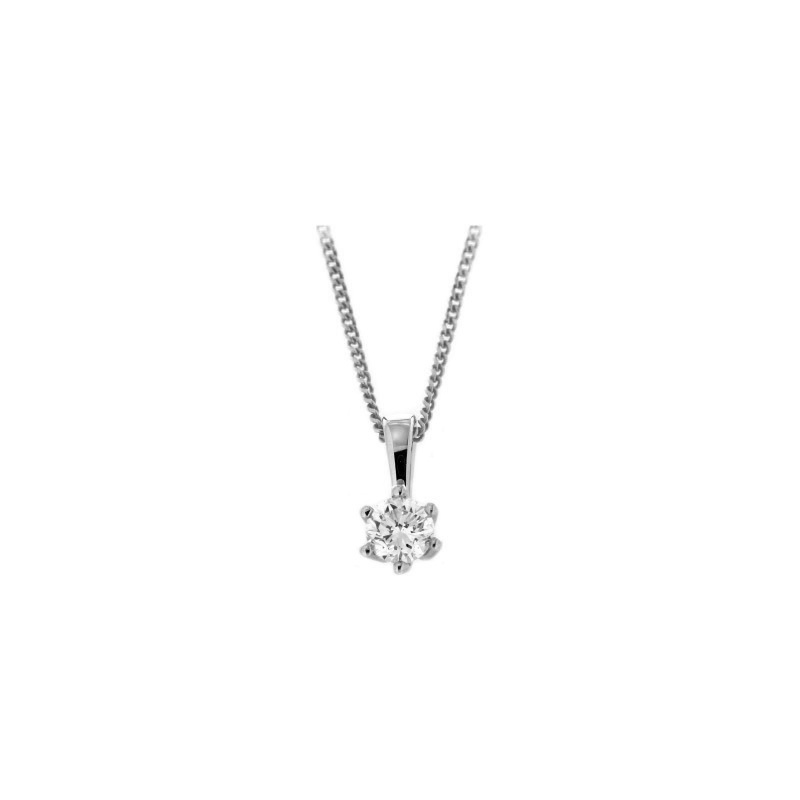 1-Stens hänge 0,15ct w/si 18k vitguld