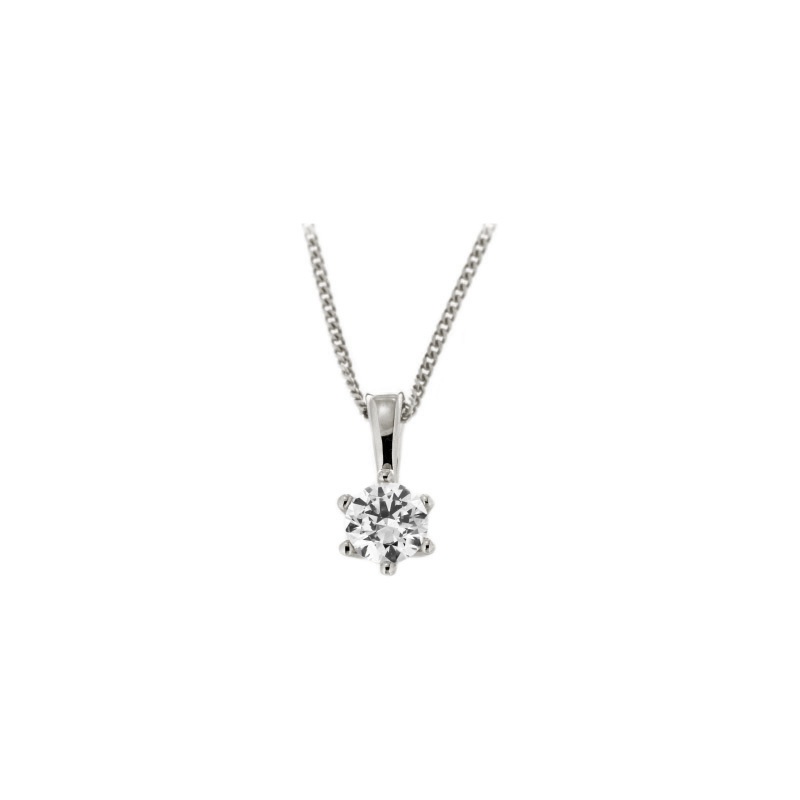 1-Stens hänge 0,33ct w/si 18k vitguld