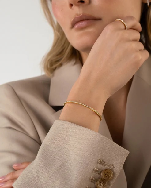 FANCY bangle gold small