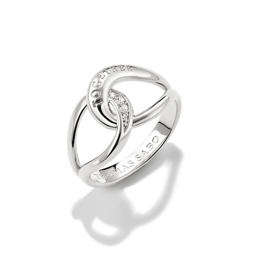 RING TOGETHER MED VIT ZIRKONIA #56